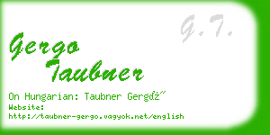 gergo taubner business card